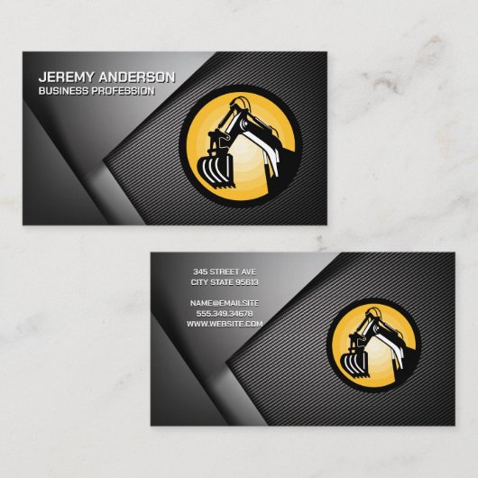 Bouwvoertuig | Zware machines Visitekaartje (Voorkant / Achterkant)