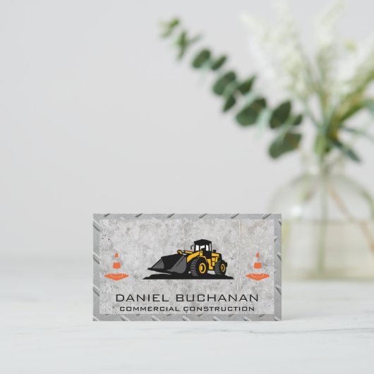 Bouwvoertuig | Zware machines Visitekaartje (Staand voorkant)