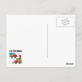 Bouwvoertuigen 2e verjaardag cadeaus briefkaart (Achterkant)