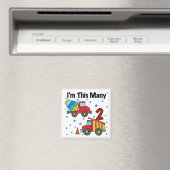 Bouwvoertuigen 2e verjaardag cadeaus magneet (Insitu (Vaatwasser))