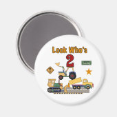 Bouwvoertuigen 2e verjaardag magneet (Voorkant / Achterkant)