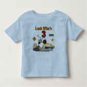 Bouwvoertuigen 3e overhemd kinder shirts (Voorkant)