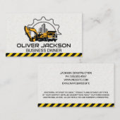 Bouwvoertuigen | Achtergrond stad Visitekaartje (Voorkant / Achterkant)