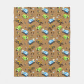 Bouwvoertuigen & Arbeiders Patroondeken Fleece Deken (Voorkant)