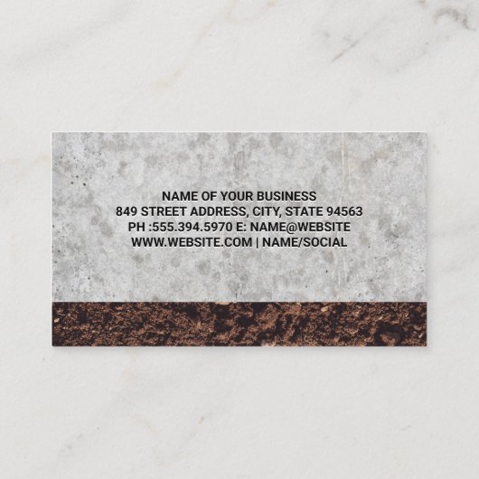 Bouwvoertuigen dumpwagen | Gereedschap voor moersl Visitekaartje (Achterkant)