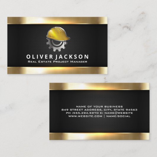 Bouwvoertuigen | Hard Pet Logo Visitekaartje (Voorkant / Achterkant)