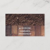 Bouwvoertuigen | Hout | Earth Mover Visitekaartje (Achterkant)