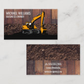 Bouwvoertuigen | Hout | Earth Mover Visitekaartje (Voorkant / Achterkant)