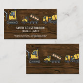 Bouwvoertuigen | Hout Visitekaartje (Voorkant / Achterkant)