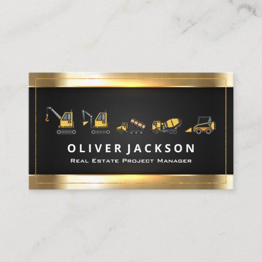 Bouwvoertuigen | Industriële industrie Visitekaartje (Voorkant)
