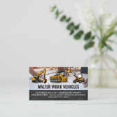 Bouwvoertuigen | Ingenieurs Architect Visitekaartje (Staand voorkant)