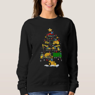 Bouwvoertuigen - Kerstboom graafmachine - Dec Trui