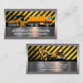 Bouwvoertuigen | Metaal Visitekaartje (Voorkant / Achterkant)