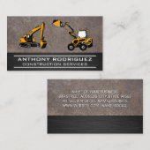 Bouwvoertuigen | Metaal Visitekaartje (Voorkant / Achterkant)