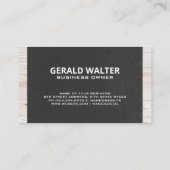 Bouwvoertuigen | Metaalhout Visitekaartje (Achterkant)