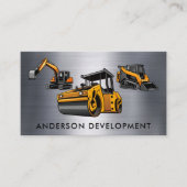 Bouwvoertuigen | Metaalhout Visitekaartje (Voorkant)