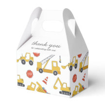 Bouwvoertuigen Party Favor Box