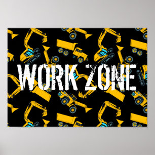 Bouwvoertuigen Poster