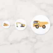 Bouwvoertuigen Verjaardag {partij Confetti (Voorkanten)