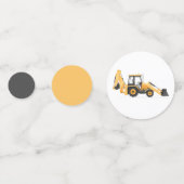 Bouwvoertuigen Verjaardag {partij Confetti (Achterkanten)