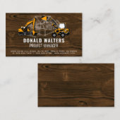 Bouwvoertuigen | Visitekaartje blauwdrukken (Voorkant / Achterkant)