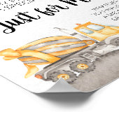 Bouwvrachtwagen Geheugen Boek Feestbord Poster (Hoek)