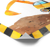 Bouwvrachtwagen Graaf in Feestteken Poster (Hoek)