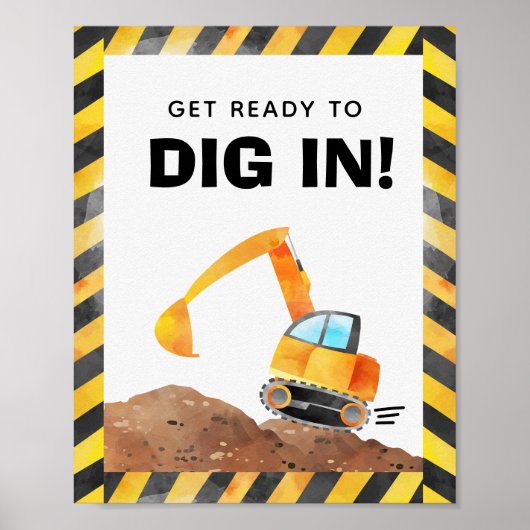 Bouwvrachtwagen Graaf in Feestteken Poster (Voorkant)