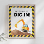 Bouwvrachtwagen Graaf in Feestteken Poster