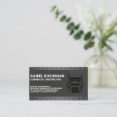 bouwvrachtwagen | metaalstaal visitekaartje (Staand voorkant)