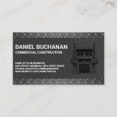 bouwvrachtwagen | metaalstaal visitekaartje (Voorkant)