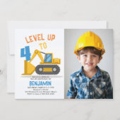 Bouwvrachtwagen Niveau Omhoog Foto Jongen 4e Verja Kaart (Voorkant)