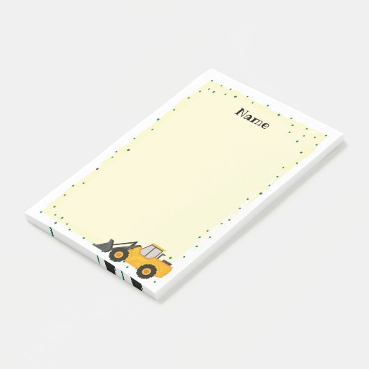 Bouwvrachtwagen Post it Notes Stationery (Schuin)