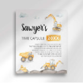 Bouwvrachtwagen Tijd Capsule teken Poster