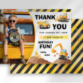 Bouwvrachtwagen Verjaardag Dank u kaart