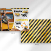 Bouwvrachtwagen Verjaardag Dank u kaart