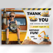 Bouwvrachtwagen Verjaardag Dank u kaart