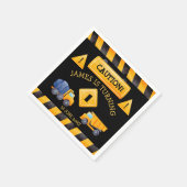 Bouwvrachtwagen, verjaardagsfeestje servet (Hoek)