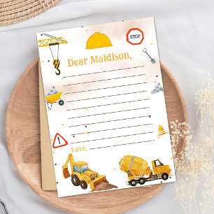 Bouwvrachtwagen Verjaardagstijd Capsule Note Kaart