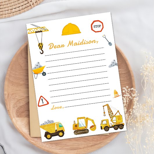 Bouwvrachtwagen Verjaardagstijd Capsule Note Kaart