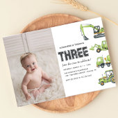 Bouwvrachtwagen Voertuigen Jongens 3e Verjaardag Kaart