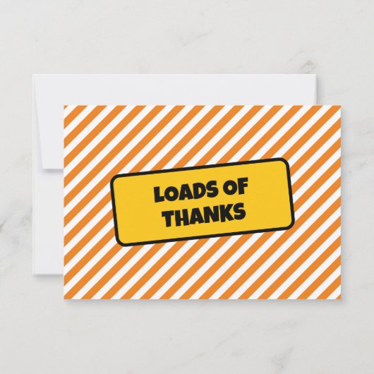 Bouwvrachtwagenpartij Bedankkaart (Achterkant)