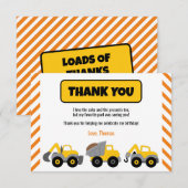 Bouwvrachtwagenpartij Bedankkaart (Voorkant / Achterkant)