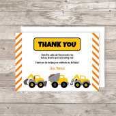 Bouwvrachtwagenpartij Bedankkaart