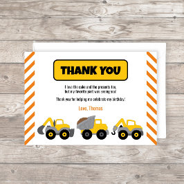 Bouwvrachtwagenpartij Bedankkaart