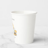 Bouwvrachtwagens Baby shower papieren bekers (Links)