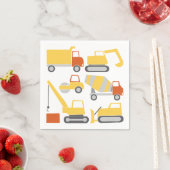 Bouwvrachtwagens Servetten voor Verjaardagsfeest (Insitu)