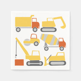 Bouwvrachtwagens Servetten voor Verjaardagsfeest