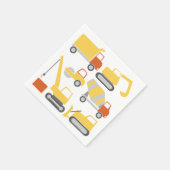 Bouwvrachtwagens Servetten voor Verjaardagsfeest (Hoek)