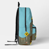 Bouwvrachtwagens Site Thema Aangepaste naam Bedrukte Rugzak (Links)